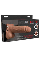 Fetish Fantasy Series Hollow Rechargeable Strap-On Dildo with Balls and Harness with Wireless Remote Control 7in