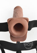 Fetish Fantasy Series Hollow Rechargeable Strap-On Dildo with Balls and Harness with Wireless Remote Control 7in