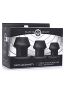 Master Series Gape-Grommets Hollow Silicone Anal Dilator Set (3 Pieces)