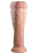 King Cock Elite Dual Density Vibrating Rechargeable Silicone Dildo with Remote Control 9in
