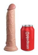 King Cock Elite Dual Density Vibrating Rechargeable Silicone Dildo with Remote Control 9in