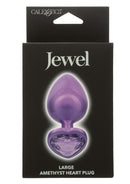 Jewel Amethyst Heart Anal Plug