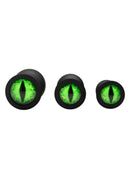 Creature Cocks Green Eye Silicone Butt Plug Set (3 Piece)
