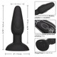 Bionic Dual Pulsating Probe Rechargeable Silicone Anal Stimulator - Black