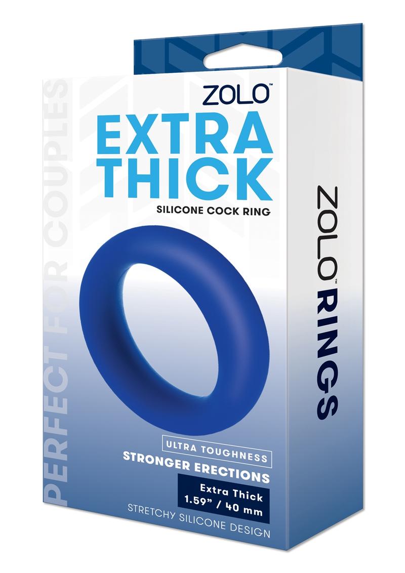 Zolo Extra Thick Silicone Cock Ring - Navy