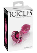 Icicles No 79 Beveled Glass Anal Plug - Pink