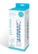 Glass Spiral Glass Textured Dildo 6.5in