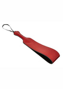 Saffron Vegan Leather Loop Paddle - Black/Red
