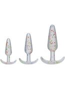 Mood Pride Silicone Confetti 3-Piece Anal Plug Trainer Kit