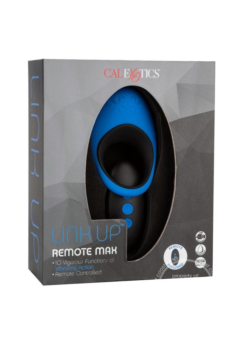 Link Up Remote Max Rechargeable Silicone Dual Stimulating Cock Ring wi