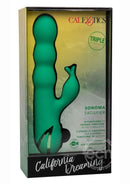 California Dreaming Sonoma Satisfier Thrusting Dual Stimulator - Green