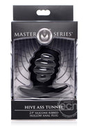Master Series Ribbed Silicone Tunnel Plugs - 3 Sizes - Black