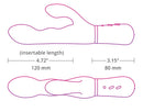 Lovense Nora Bluetooth Rechargeable Silicone Rotating Dual Stimulator - Pink