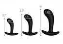 Master Series Dark Delights 3-Piece Silicone Anal Plug Set - Black