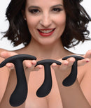 Master Series Dark Delights 3-Piece Silicone Anal Plug Set - Black