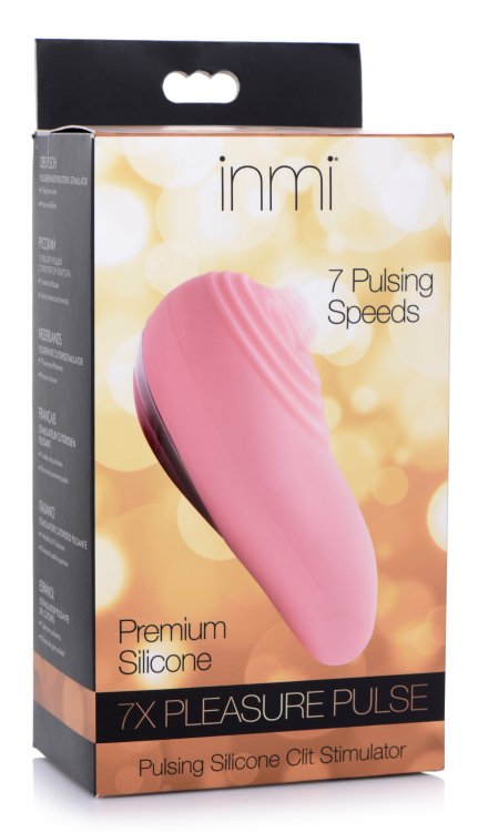 Inmi 7X Pleasure Pulse Silicone Rechargeable Clitoral Stimulator - Pink