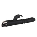Evolved Rapid Rabbit Rechargeable Silicone Thrusting Vibrating Dual Stimulator - Black