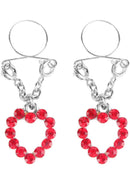 RUBY HEARTS NIPPLE JEWELRY