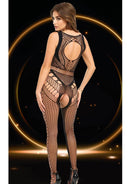 LACE ILLUSION BODYSTOCKING-BLK-OS