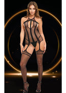 ECLIPSE HALTER BODYSUIT-BLK-OS