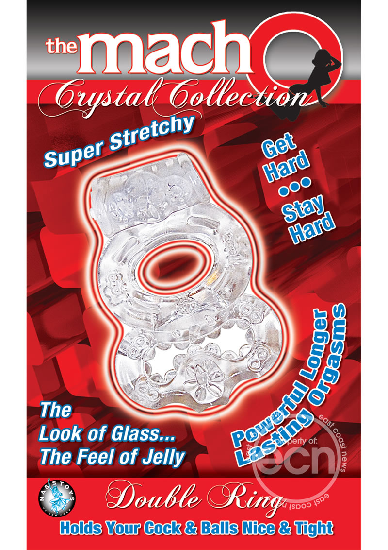 The MachO Crystal Collection Double Ring Vibrating Cock Ring