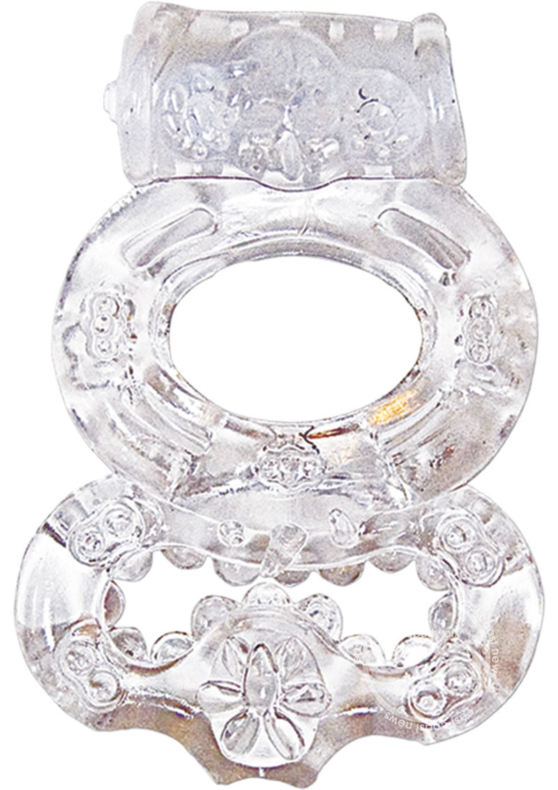 The MachO Crystal Collection Double Ring Vibrating Cock Ring