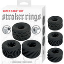 SUPER STRETCHY STROKER RINGS-BLACK