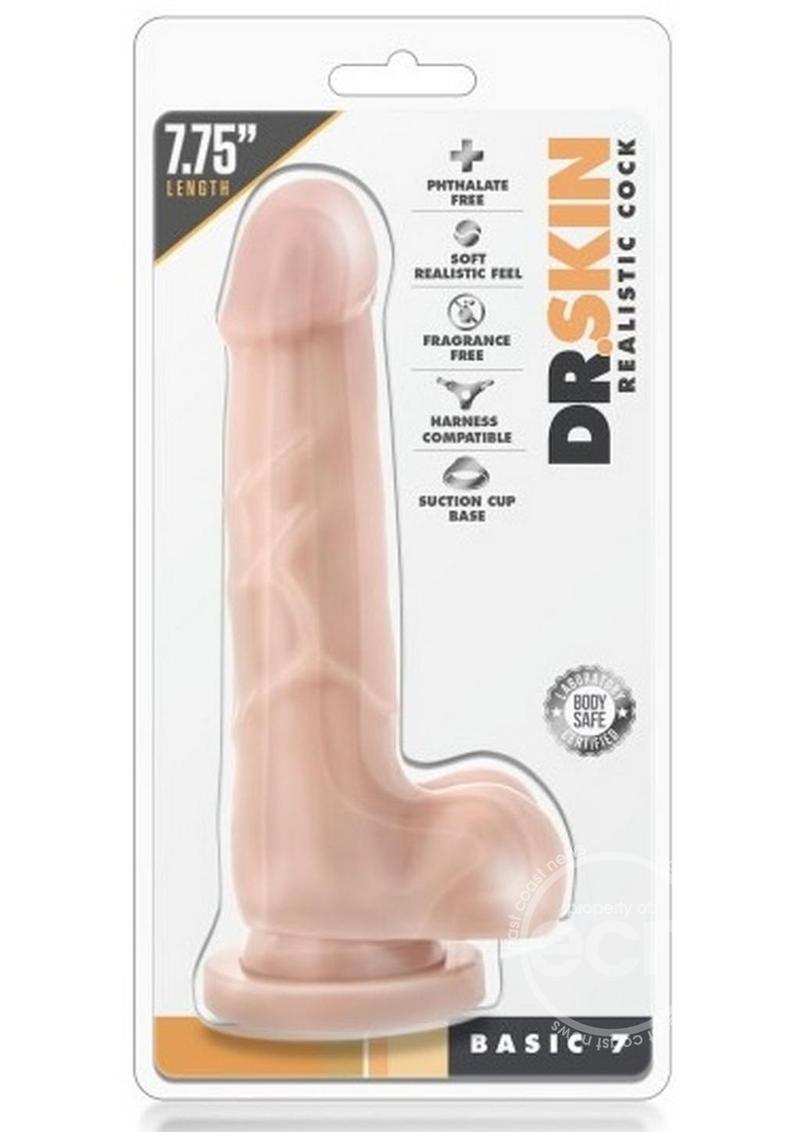 Dr. Skin Basic 7.75" Dildo with Suction Cup