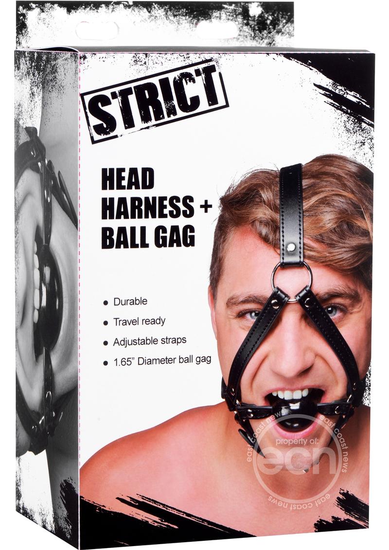 Strict Head Harness with Ball Gag 1.5in