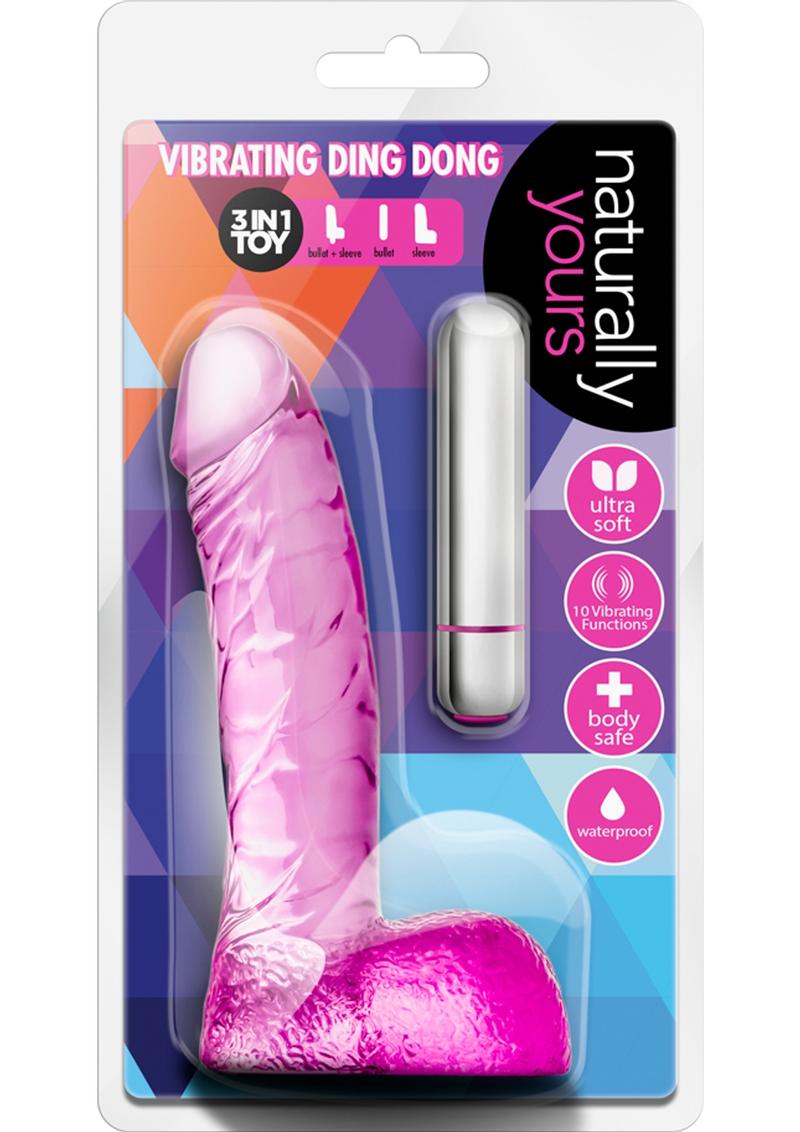 Naturally Yours Vibrating Ding Dong Dildo 6.5in