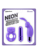 Neon Silicone Vibrating Couples (3 Piece Kit)