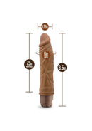 Dr. Skin Silver Collection Cock Vibe 10 Vibrating Dildo 8.5in - Caramel