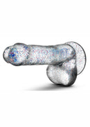 Naturally Yours Glitter Dildo with Balls 6in