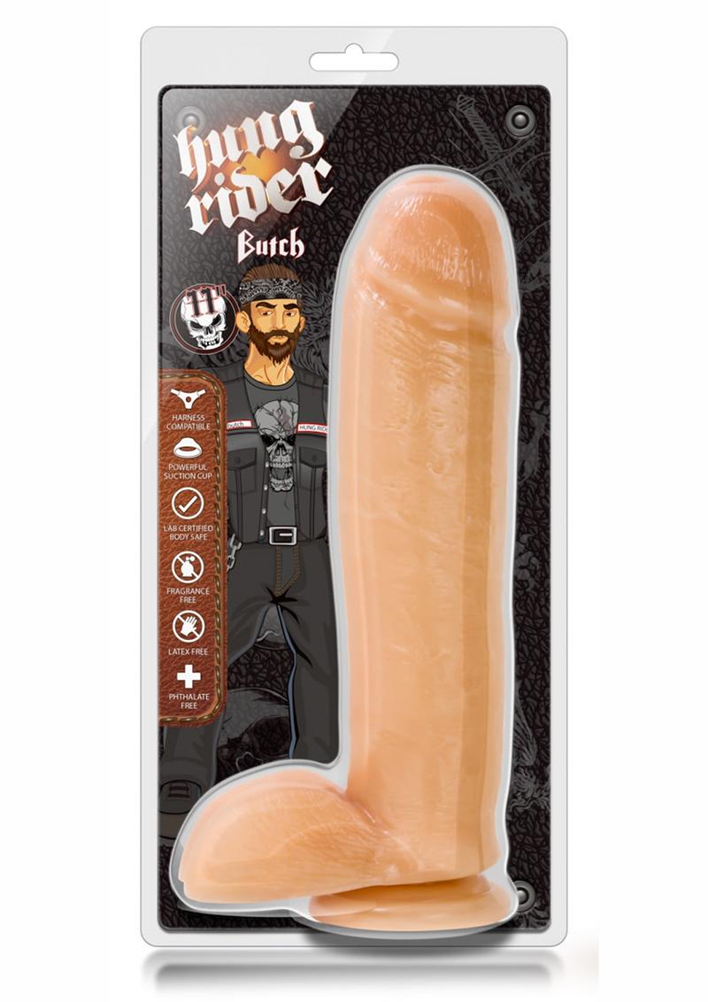 Hung Rider Butch Dildo with Balls 10.5in