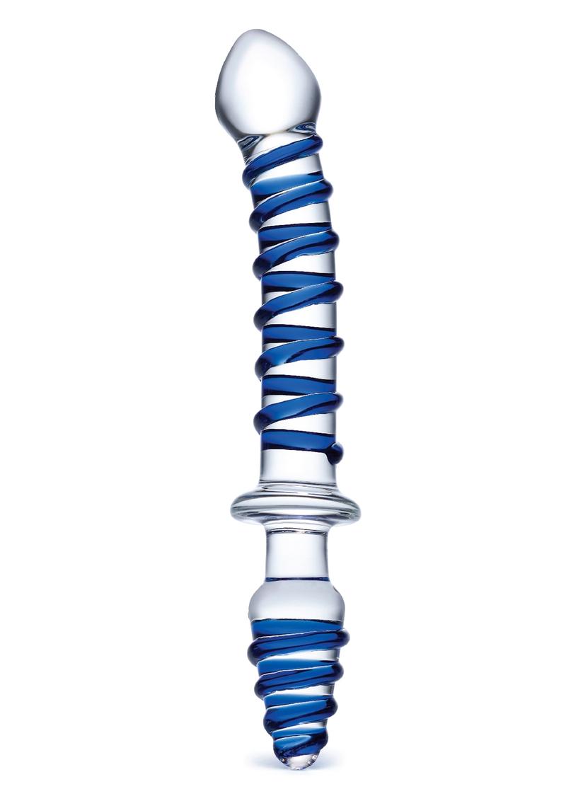 Glas Mr Swirly Double Ended Glass Dildo & Butt Plug 10in