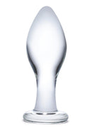 Glas Classic Glass Butt Plug 4in - Clear