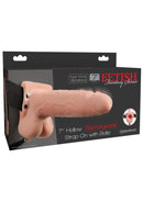Fetish Fantasy Series Hollow Rechargeable Strap-On Dildo with Balls and Harness 7in