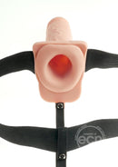 Fetish Fantasy Series Hollow Rechargeable Strap-On Dildo with Balls and Harness 7in