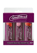 GoodHead Warming Head Oral Delight Water Based Gel (3pc Set) Assorted Flavors