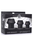 Master Series Gape-Grommets Hollow Silicone Anal Dilator Set (3 Pieces)