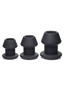 Master Series Gape-Grommets Hollow Silicone Anal Dilator Set (3 Pieces)