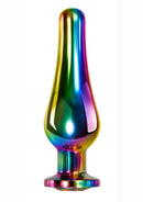 Rainbow Metal Anal Plug - Medium