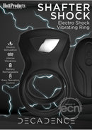 Decadence Shafter Shock Silicone Electro Shock Cock Ring with Remote Control