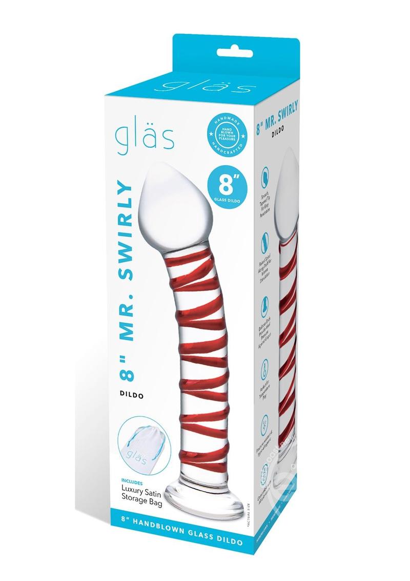 Glas Mr. Swirly Glass Dildo 8in