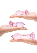 Glas Rosebud Butt Plug Set (3 Piece) - Pink
