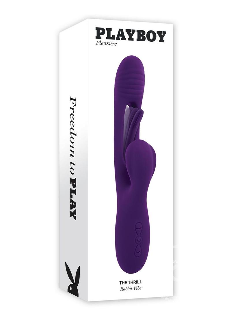 Playboy The Thrill Rechargeable Silicone Rabbit Vibrator