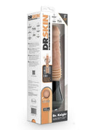 Dr. Skin Platinum Collection Silicone Dr. Knight Rechargeable Thrusting Gyrating Vibrating Dildo 10.5in