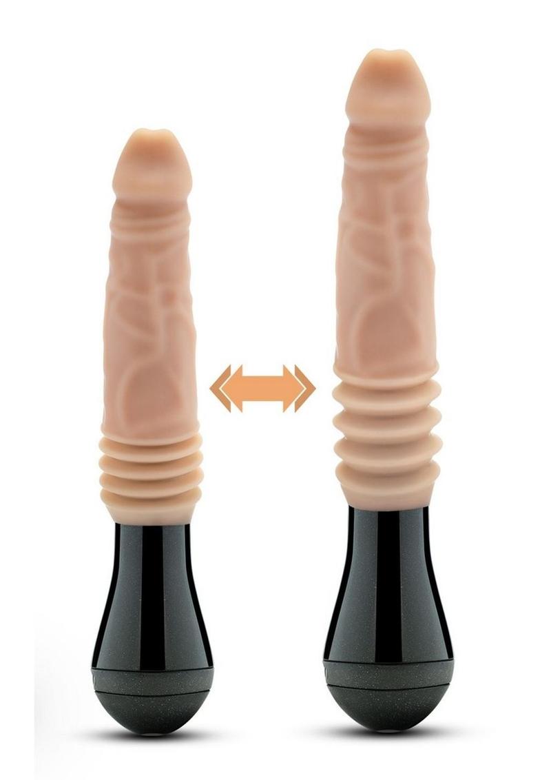 Dr. Skin Platinum Collection Silicone Dr. Knight Rechargeable Thrusting Gyrating Vibrating Dildo 10.5in