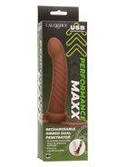 Performance Maxx Rechargeable Silicone Ribbed Dual Penetrator Extender
