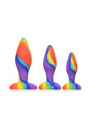 Simply Sweet Rainbow Silicone Butt Plug Set (3 Piece)